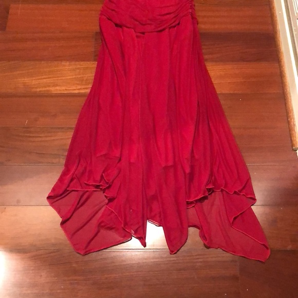 Trixxi 3 💞 Fashions Red Evening Wear Fits Med 34-36 Bust Hi-low Maxi Length - Picture 2 of 16